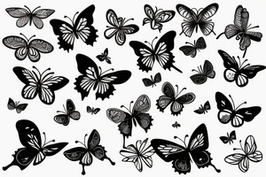 Butterflies set free tattoo idea