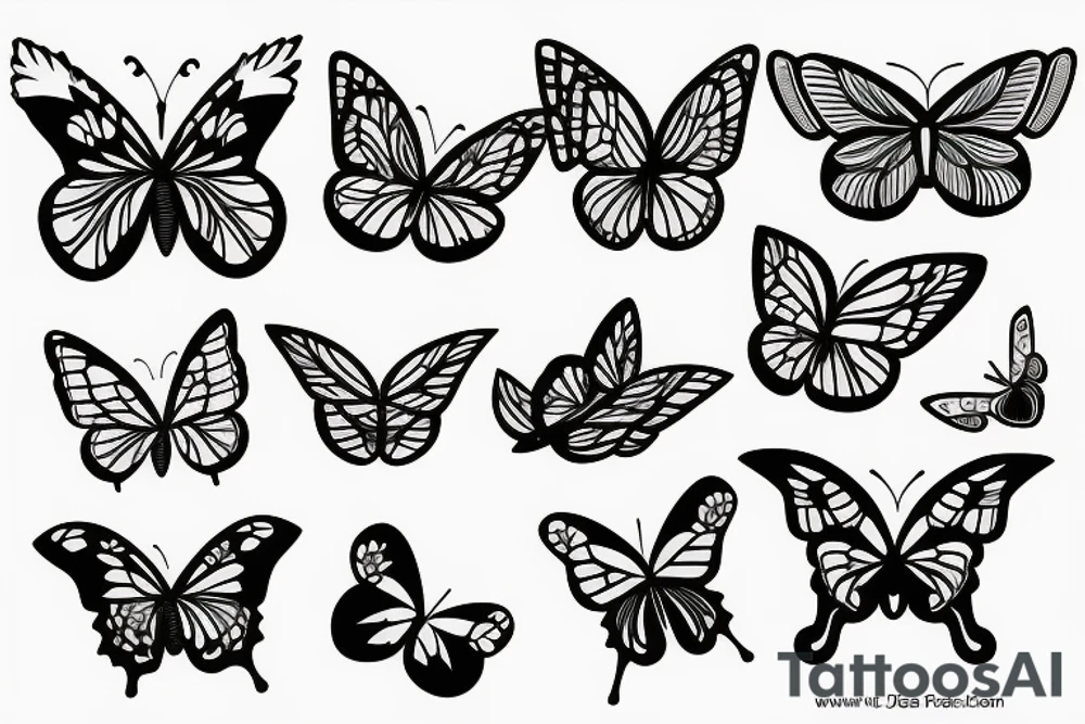 Butterflies set free tattoo idea