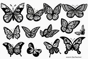 Butterflies set free tattoo idea