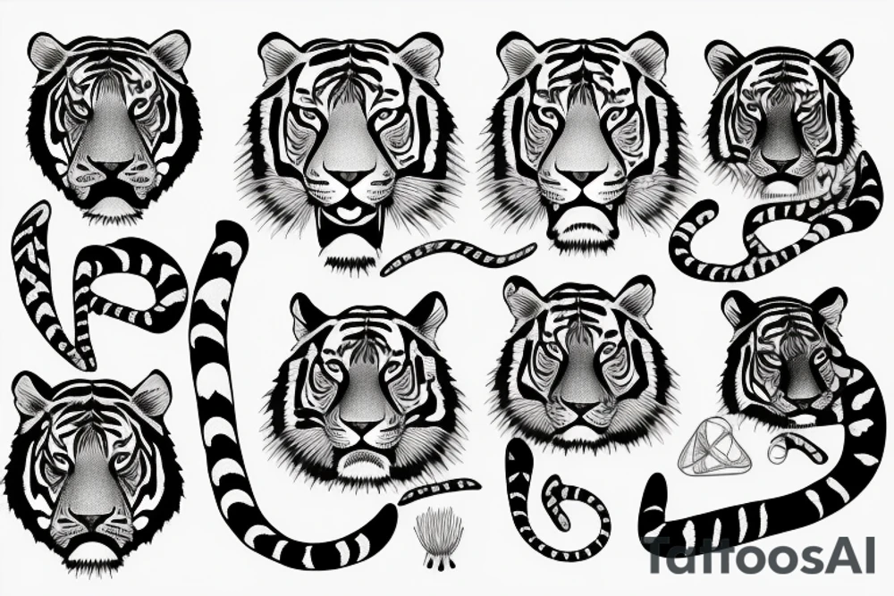 A tiger tattoo idea