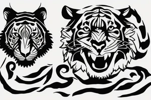 tiger walking tattoo idea