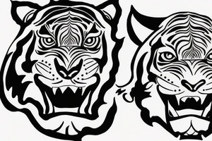 tiger walking tattoo idea