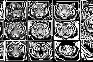 tiger walking tattoo idea