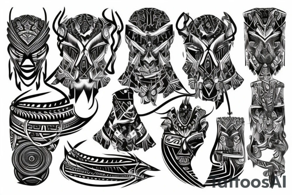 cyber tribal tattoo idea