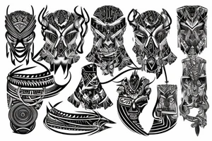 cyber tribal tattoo idea