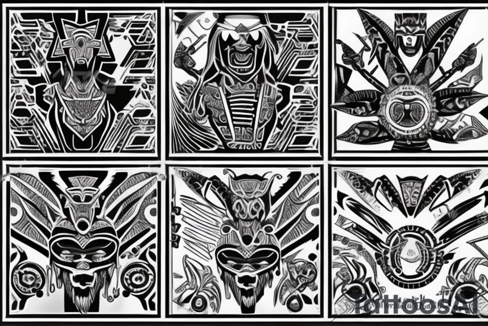 cyber tribal tattoo idea