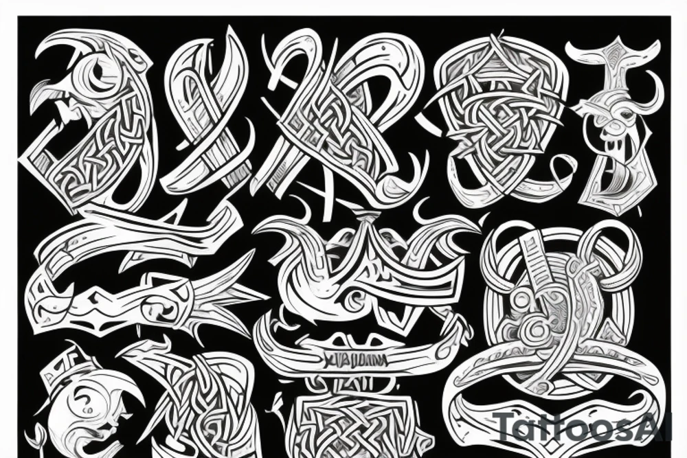 Viking, Kubuś Puchatek topór tattoo idea