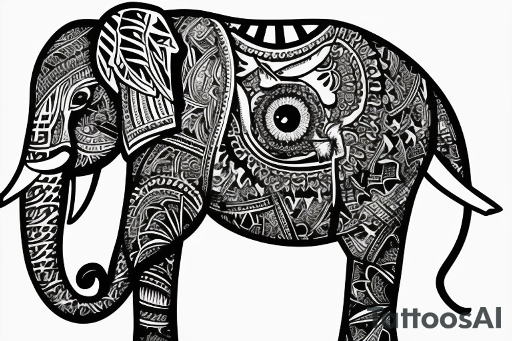 elephant in the elevator tattoo idea