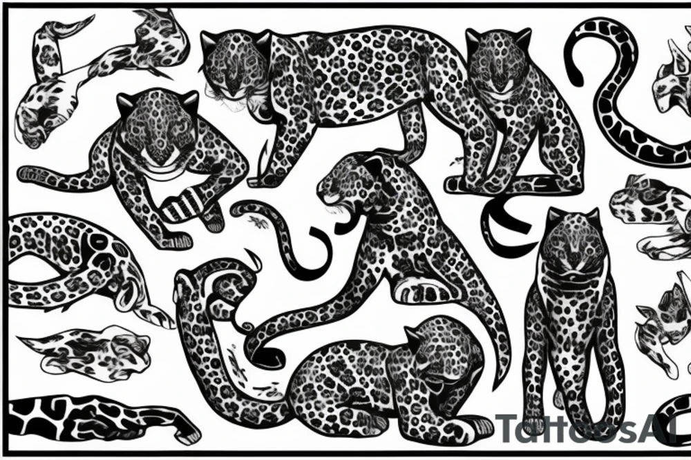 jaguar stretching tattoo idea