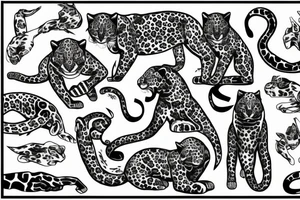 jaguar stretching tattoo idea