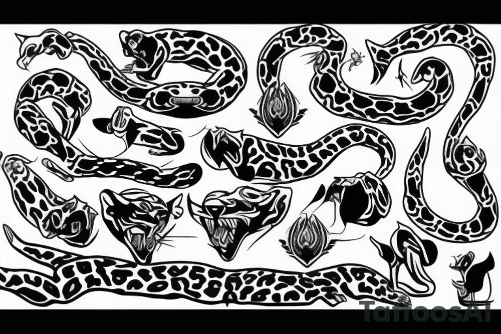 jaguar stretching tattoo idea