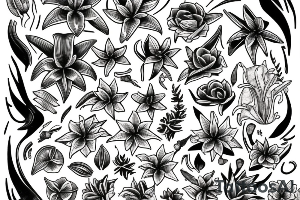 lilies tattoo idea