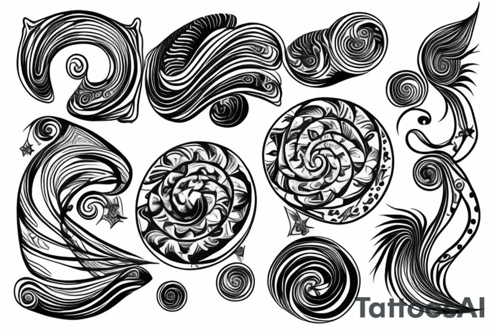 Abstract, spiral tattoo idea