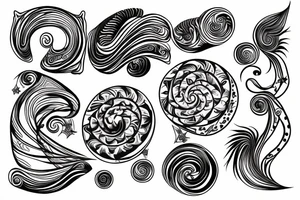 Abstract, spiral tattoo idea