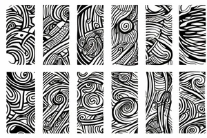 Abstract, spiral tattoo idea