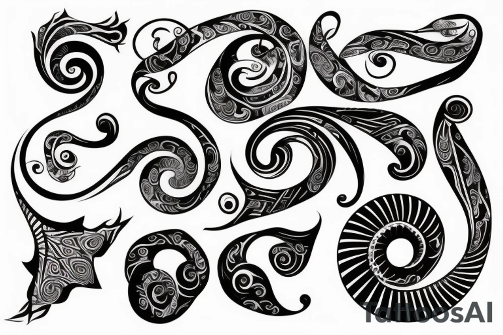 Abstract, spiral tattoo idea