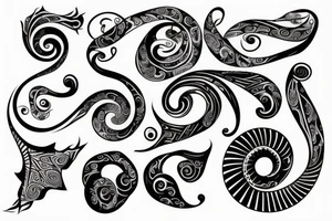 Abstract, spiral tattoo idea