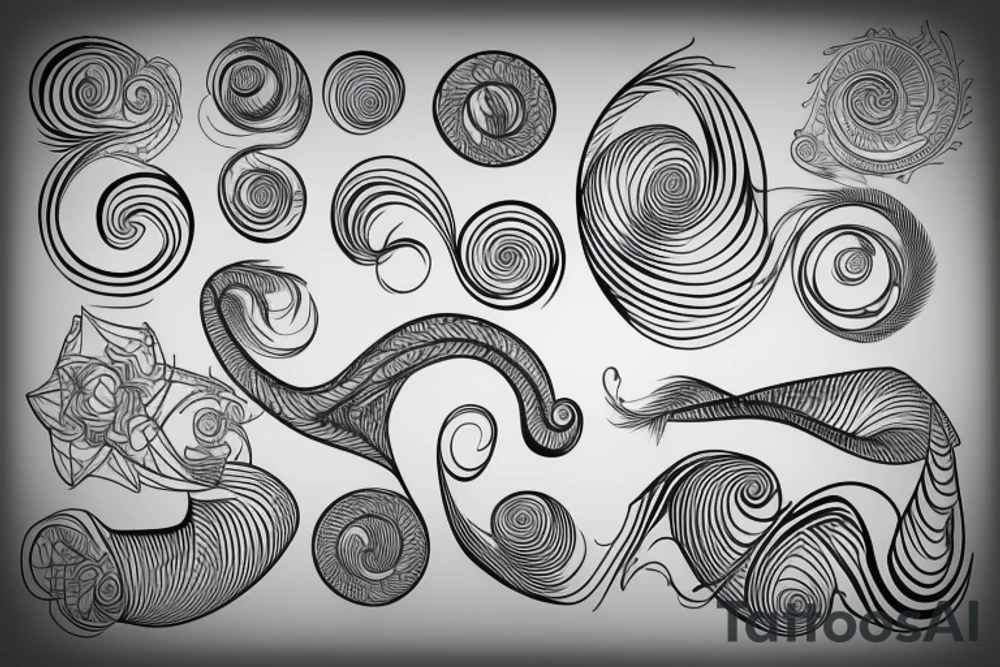 Abstract, spiral tattoo idea