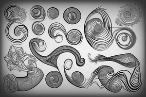 Abstract, spiral tattoo idea