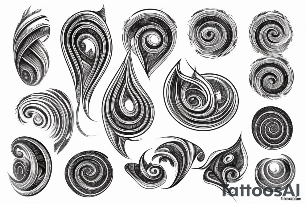 Abstract, spiral tattoo idea