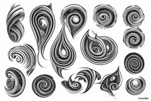 Abstract, spiral tattoo idea