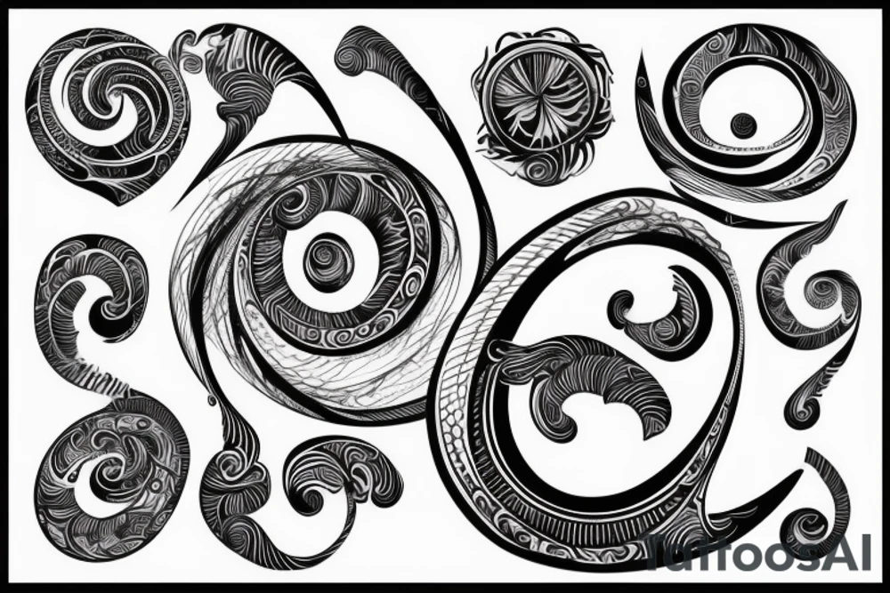 Abstract, spiral tattoo idea