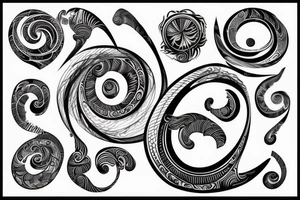 Abstract, spiral tattoo idea