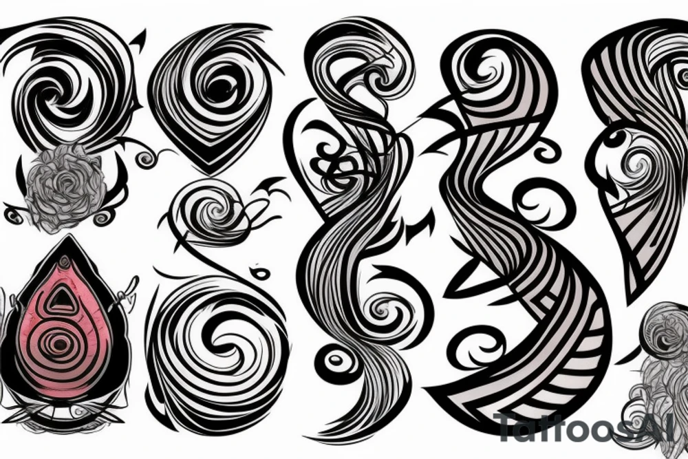 Abstract, spiral, rgb, 3d tattoo idea