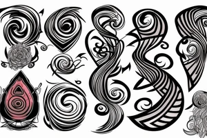Abstract, spiral, rgb, 3d tattoo idea