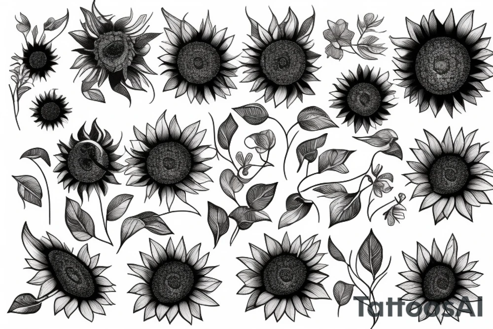 sunflower tattoo idea