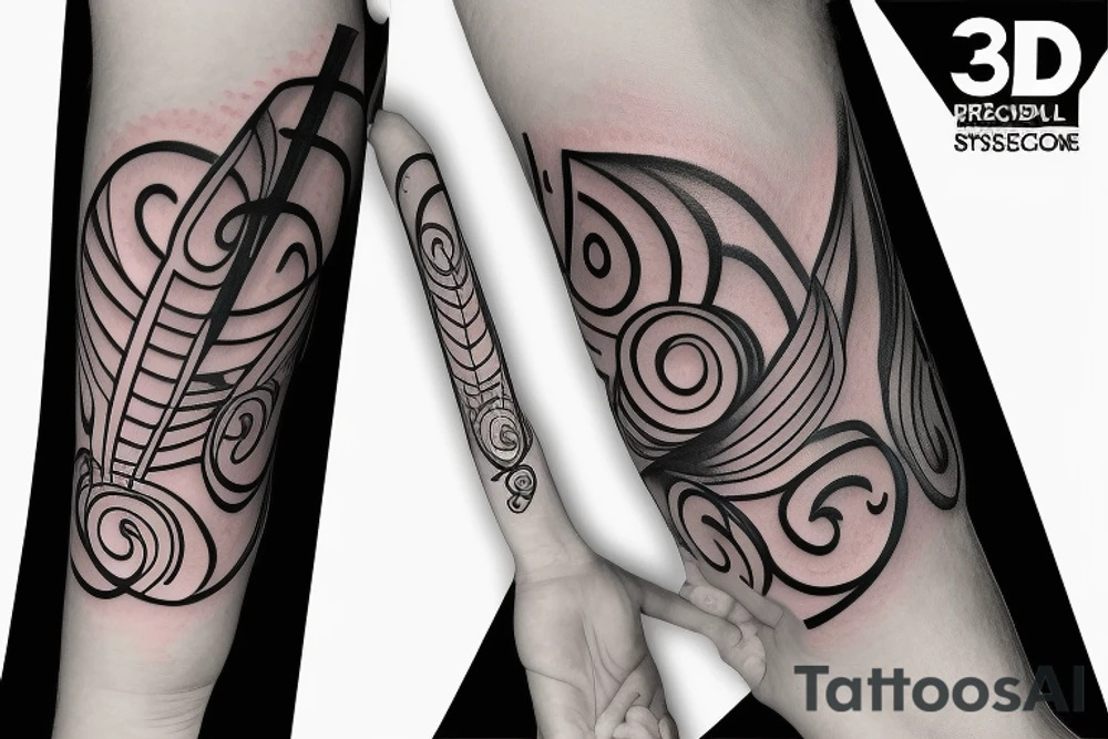 3d spiral tattoo idea