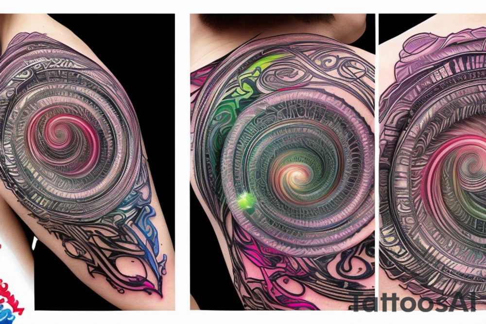 spiral, rgb tattoo idea