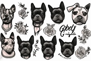 Gabby in the form of a dog tattoo idea