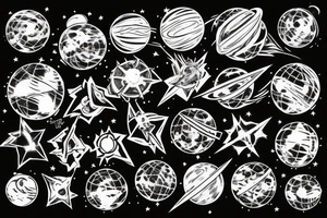 space 
dyson sphere
stars tattoo idea