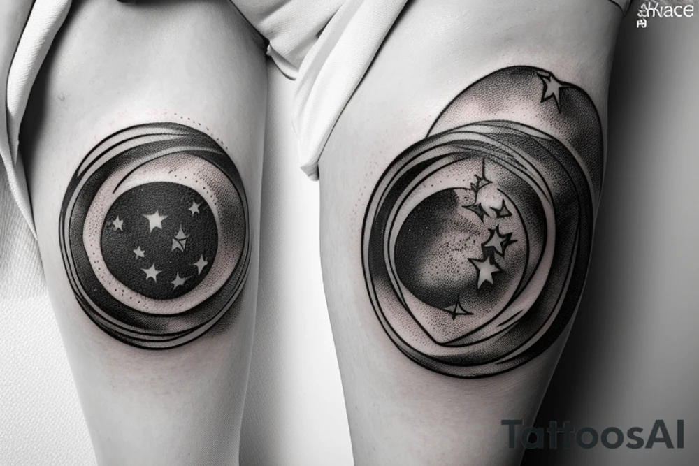 space 
dyson sphere
stars
realistic tattoo idea