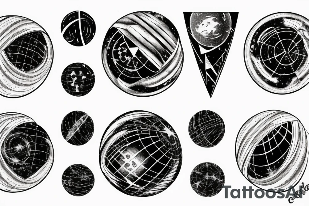 space 
dyson sphere
stars
realistic tattoo idea