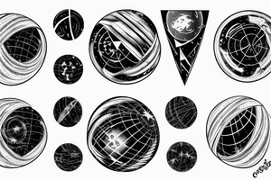 space 
dyson sphere
stars
realistic tattoo idea