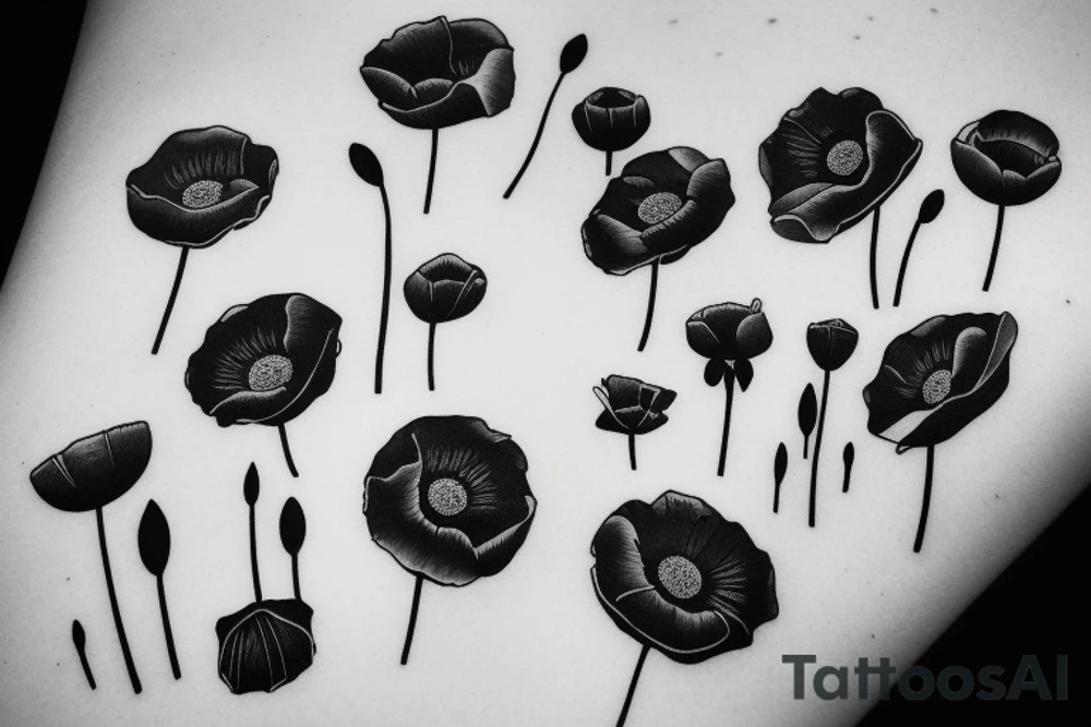 poppy flower tattoo idea