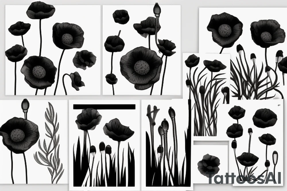 poppy flower tattoo idea