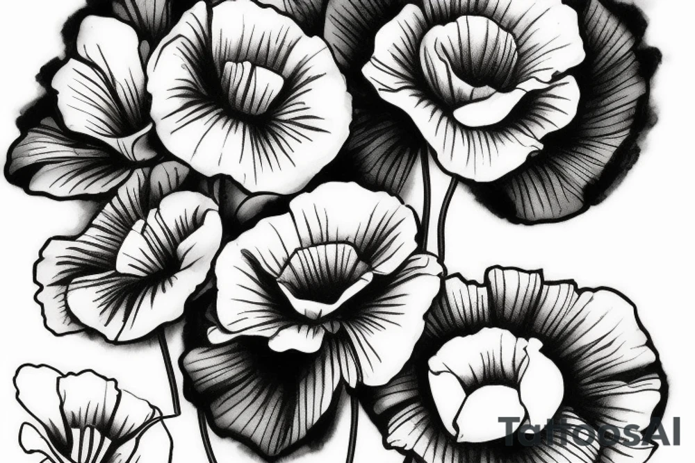 poppy flower tattoo idea