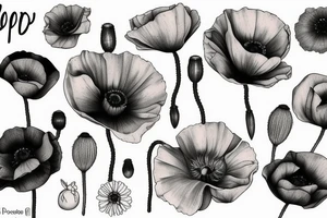 poppy flower tattoo idea