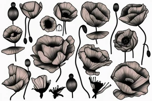 poppy flower tattoo idea
