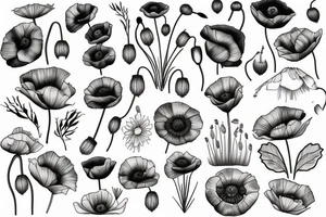 poppy flower tattoo idea
