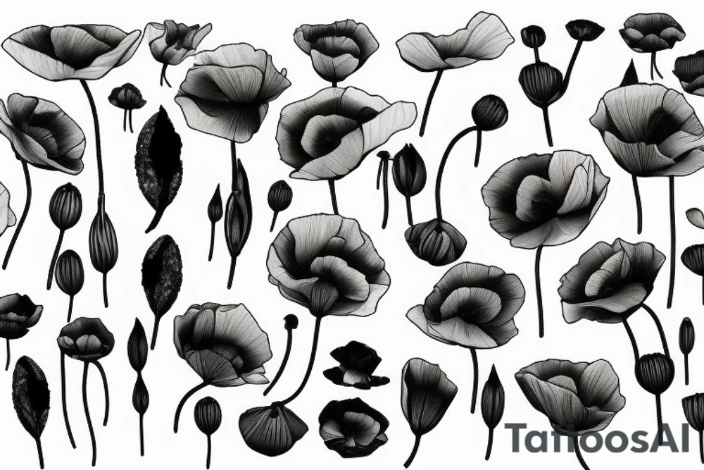 poppy flower tattoo idea