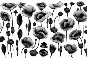 poppy flower tattoo idea