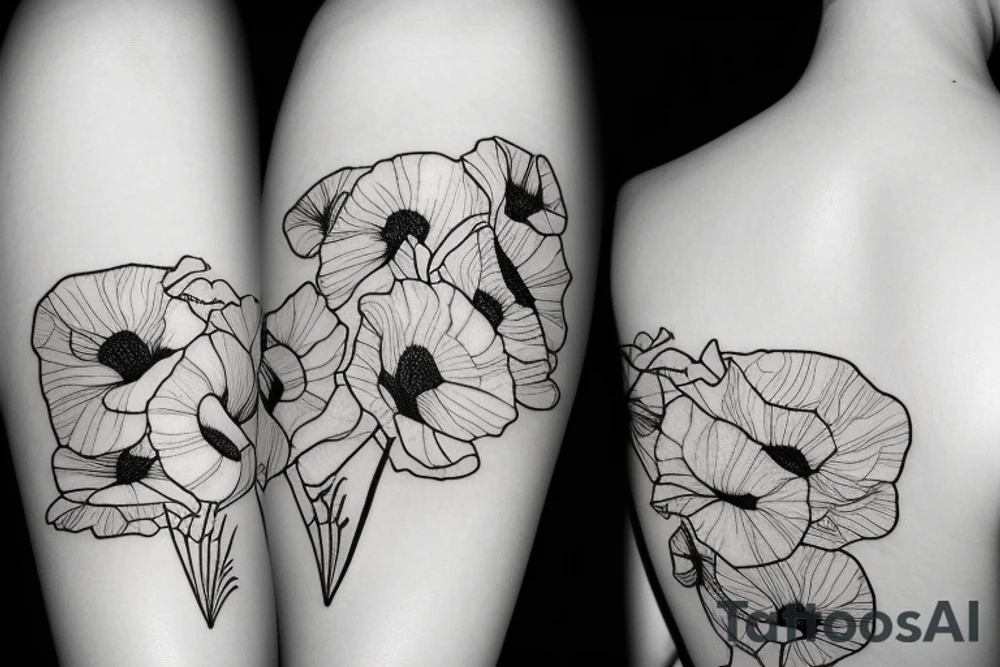 poppy flower tattoo idea