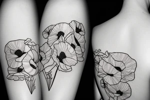 poppy flower tattoo idea