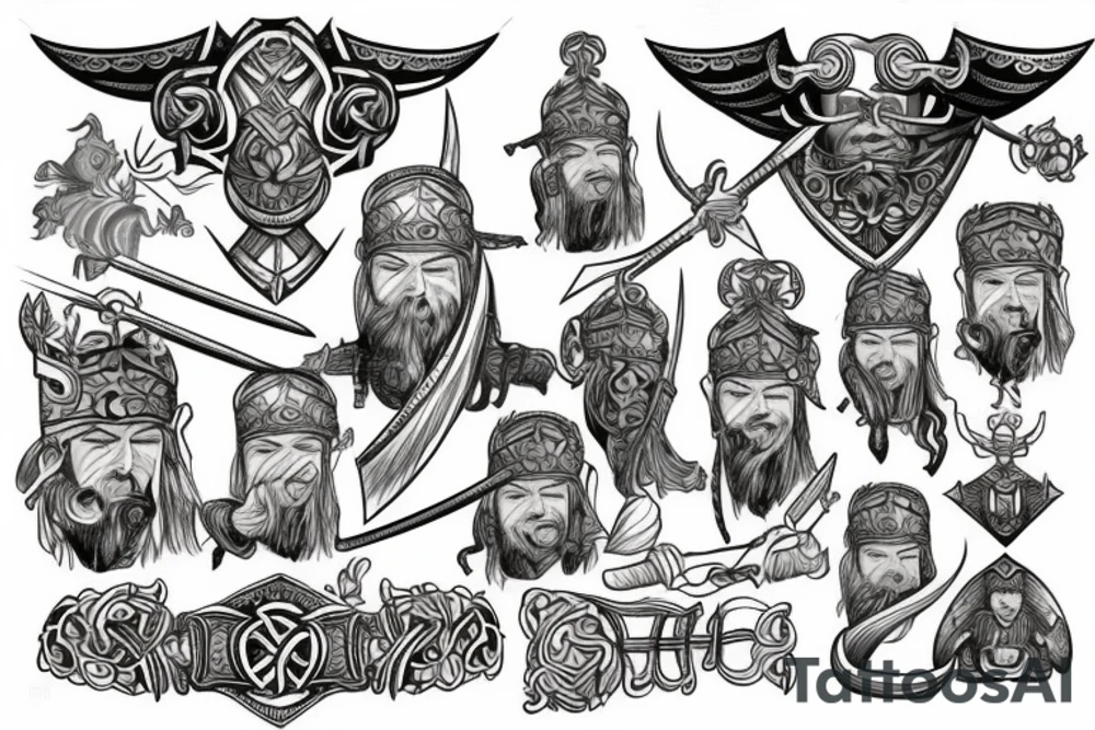 Viking warrior tattoo idea
