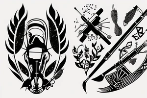 Create a tattoo about spearfishing tattoo idea
