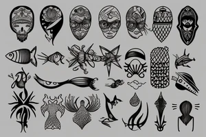 create a small tattoo about freediving tattoo idea